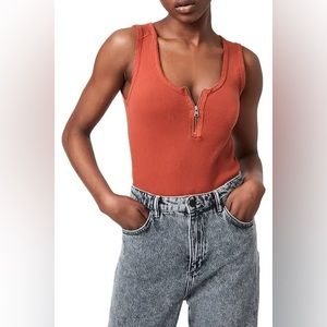 All Saints Alicia Bodysuit Primal Red